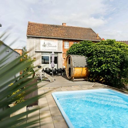 Alte Schmiede Mit Sauna, Pool Und Whirpool Im Aussenbereich Schoenstes Ferienhaus Der Lausitz Elsterheide Buitenkant foto